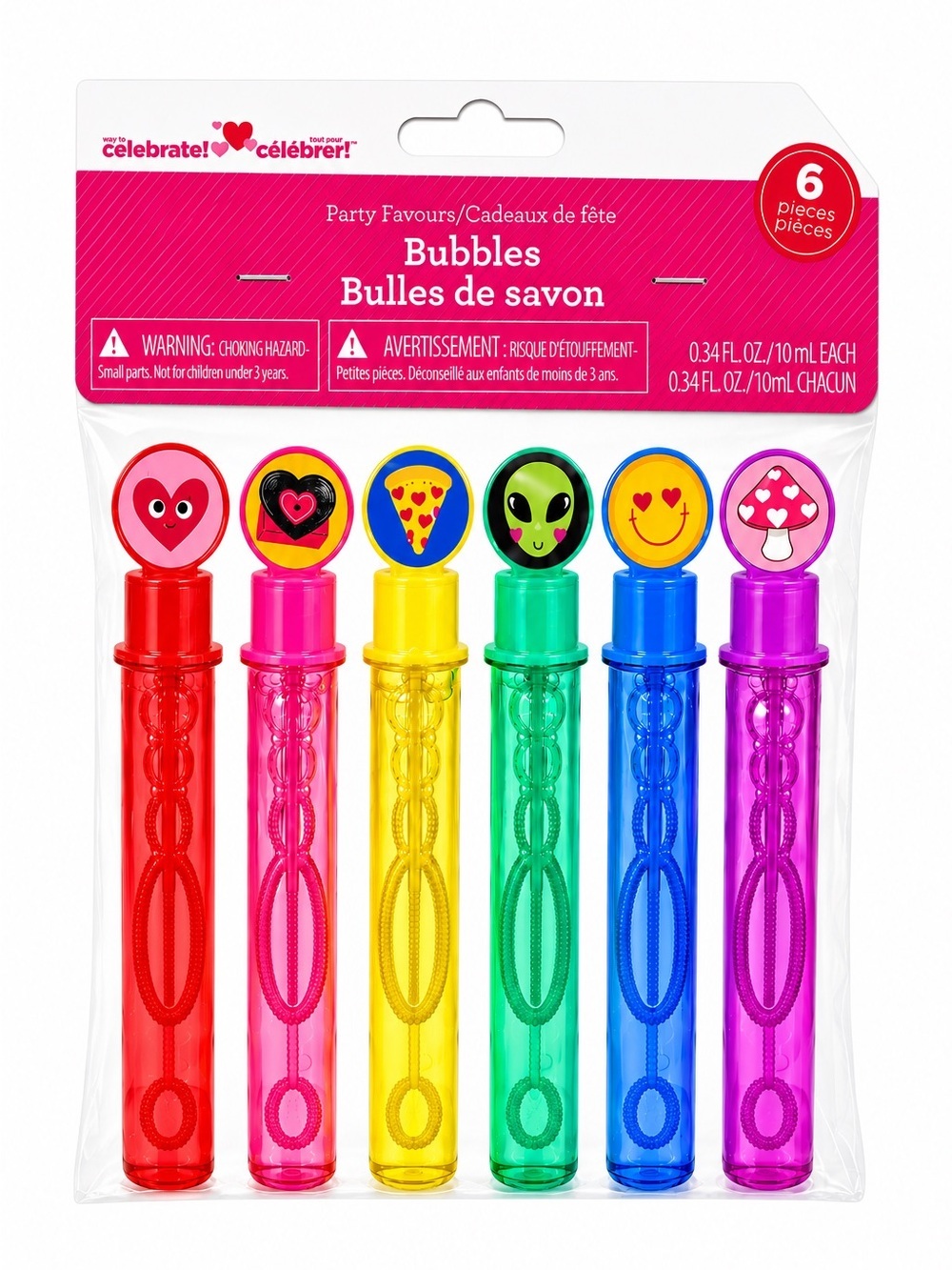 🫧 2 Packs of 6 pcs/$16 or 3/$21 - WAY TO CELEBRATE! NEW Emoji Bubble Wands